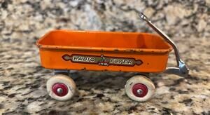 Vintage 1933 Chicago World's Fair Radio Flyer Miniature Wagon Orange